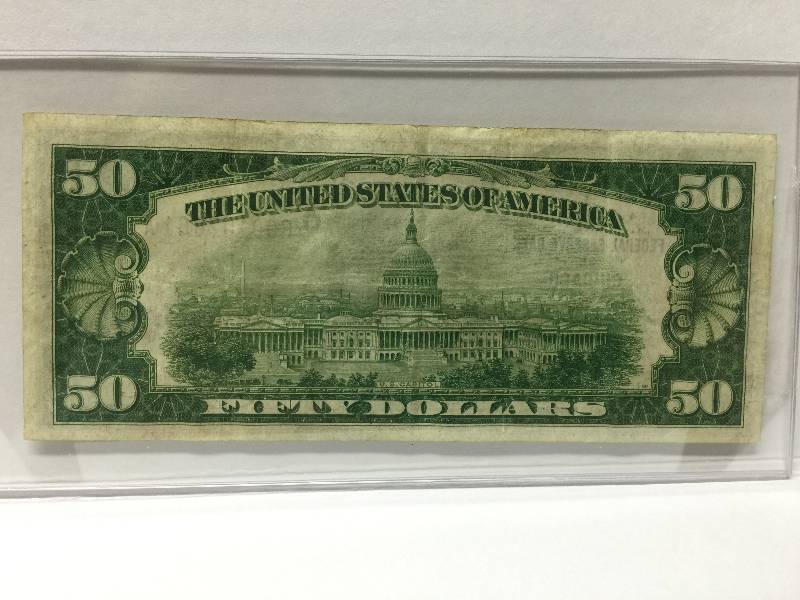 lot 24 image: 1929 $50 Federal Reserve Bank of Chicago, IL