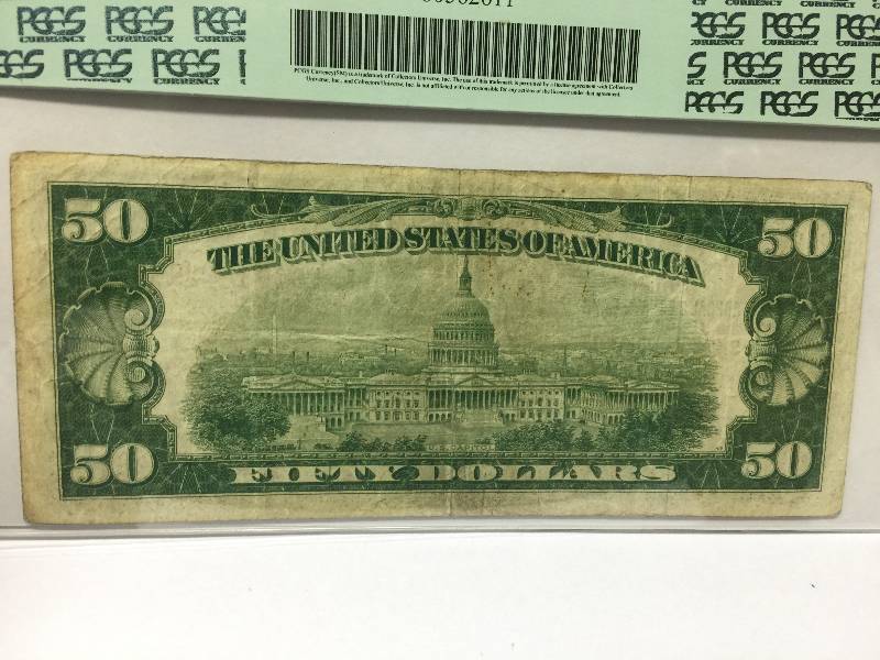 lot 27 image: 1929 $50  FEDERAL RESERVE BANK of Sanfrancisco,CA