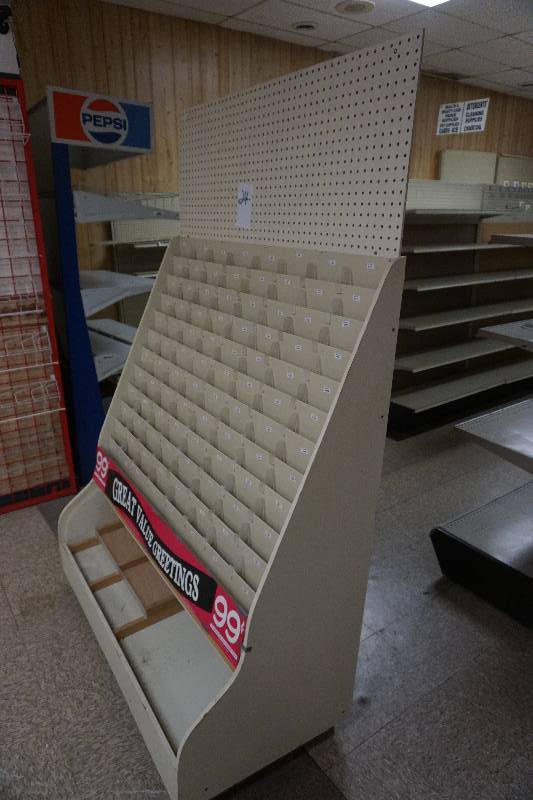 lot 24 image: Metal Greeting Card Storage Shelving Rack