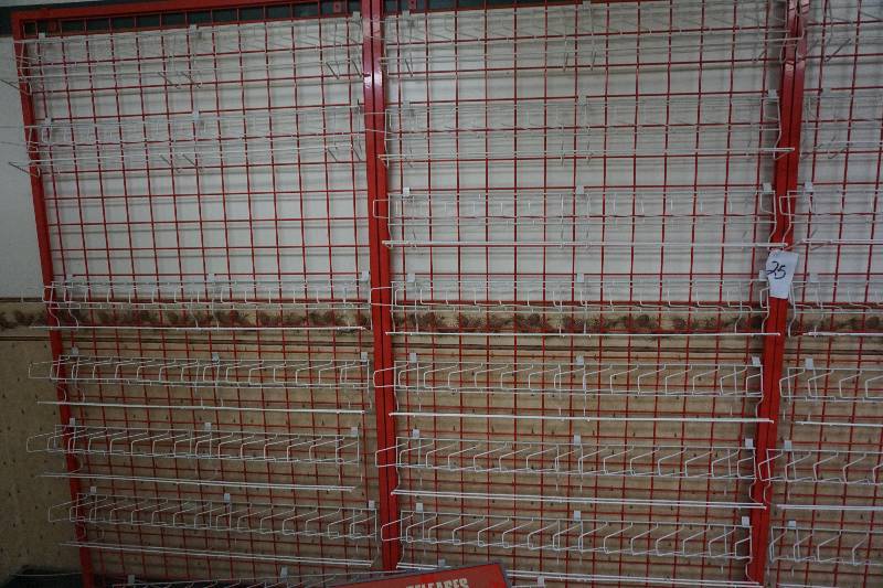 lot 25 image: Retail DVD Movie Wall Mount Display Storage Shelving