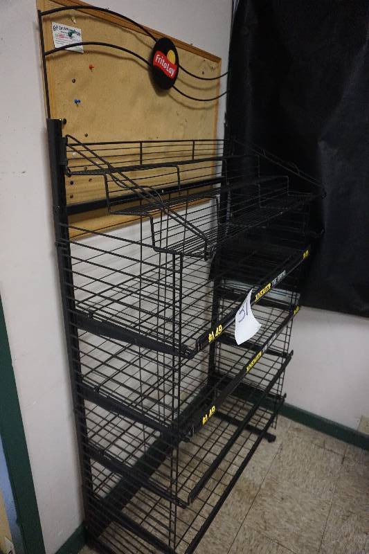 lot 31 image: Frito Lay Metal Retail Potato Chip Storage Rack