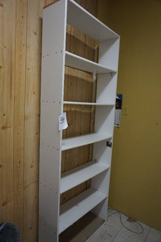 lot 34 image: Wood Upright Book ShelfStorage Shelf