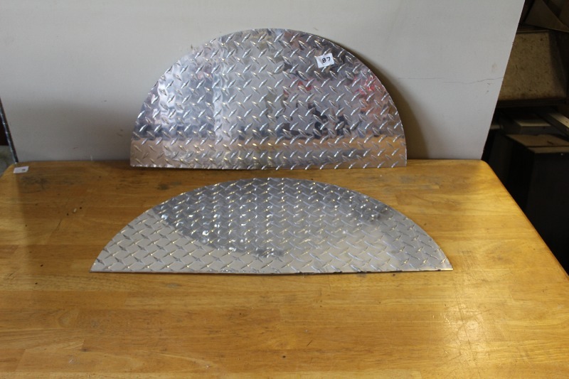 Diamond Plate Steel Half Moons