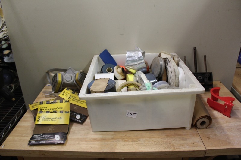 Large lot of Tape and Sand Paper