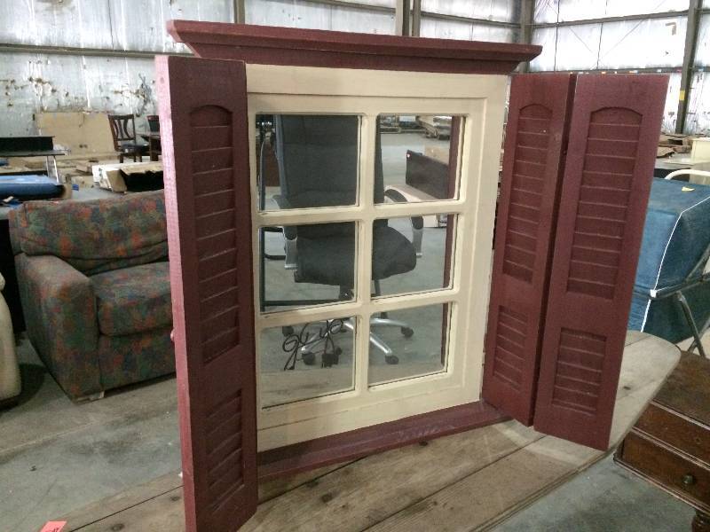 lot 279 image: Wall Dcor Window With Shutters