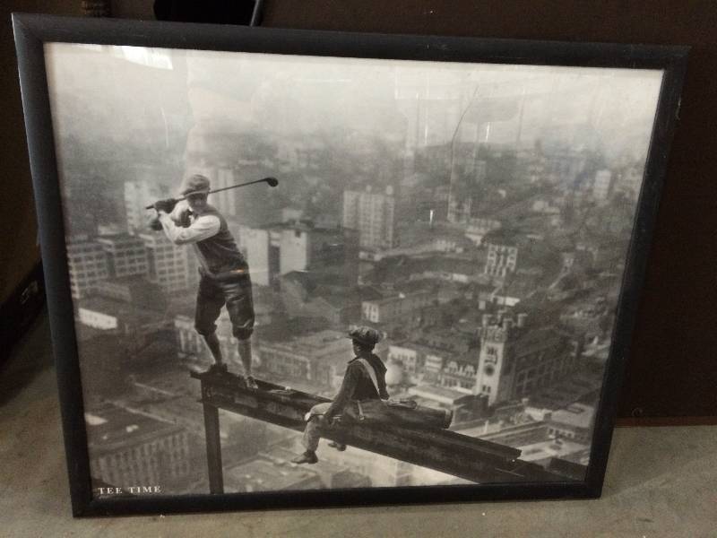 lot 284 image: Print, Tee Time, Iron Worker On Lunch Break At Rockefeller Center 1932