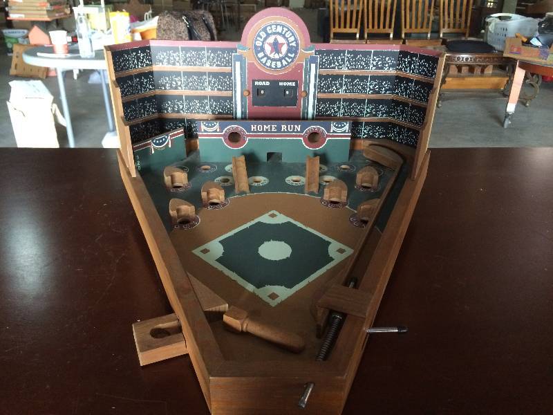 lot 302 image: Unique Tabletop Pinball Game, Baseball Themed
