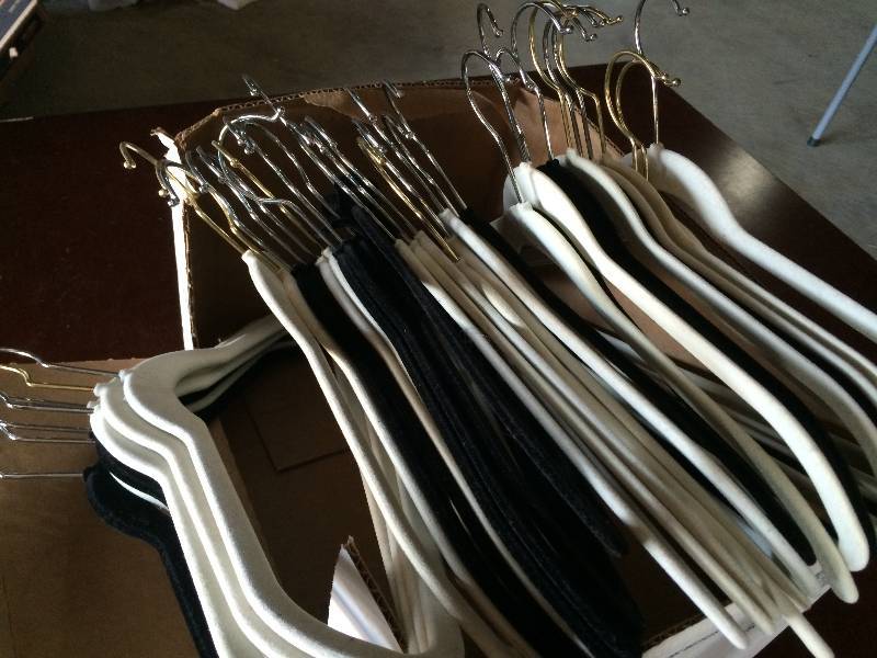lot 343 image: 36 Felt Covered Hangers