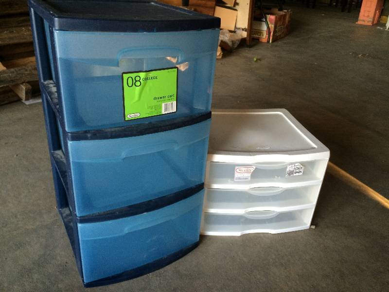 lot 349 image: two Portable Storage Bins