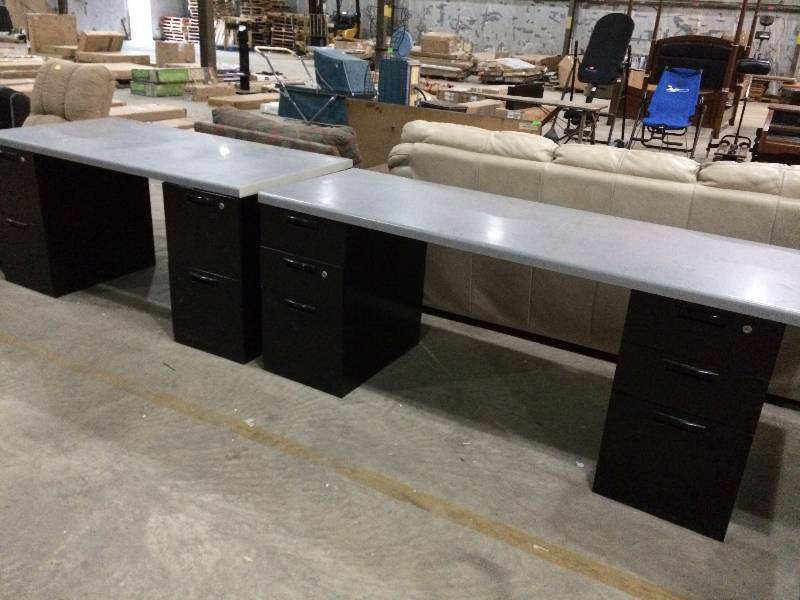 lot 357 image: Matching Full Size Office Desk and Credenza