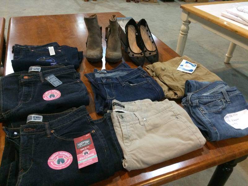 lot 362 image: New Jeans and Shoes, Including a Pair of Born Designer Boots