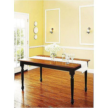 lot 126 image: Better Homes and Gardens Autumn Lane Farmhouse Dining Table, Black and Oak