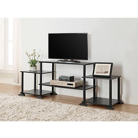 lot 128 image: Mainstays No Tools 3-Cube Storage Entertainment Center for TVs up to 40