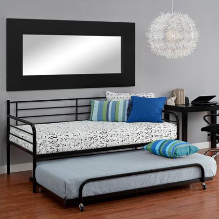 lot 167 image: Twin Metal Daybed Trundle, Black
