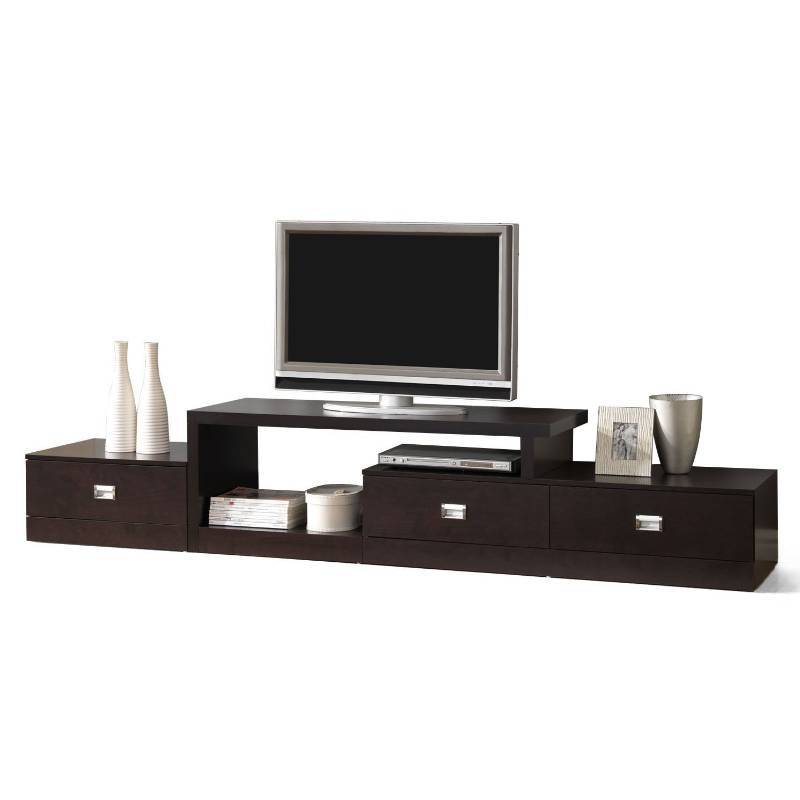 lot 198 image: Baxton Studio Marconi Brown Asymmetrical Modern TV Stand