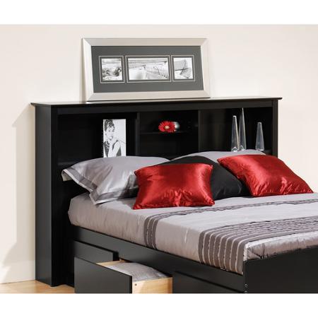 lot 147 image: Brisbane Full-Queen Storage Headboard, Black
