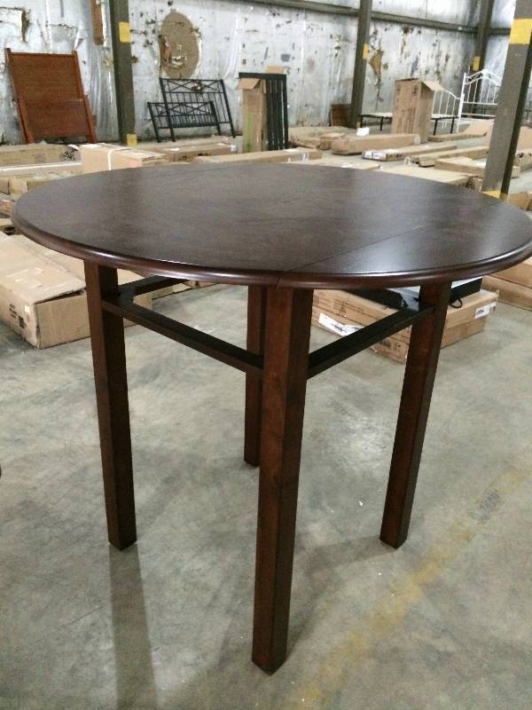 lot 37 image: Like New Space Saving Drop Leaf Pub Table