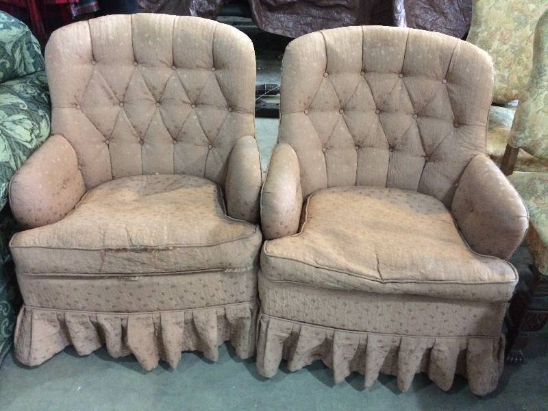 lot 55 image: Pair of Vintage Chairs