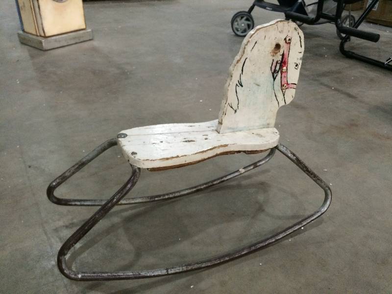 lot 64 image: Adorable AntiqueVintage Rocking Horse