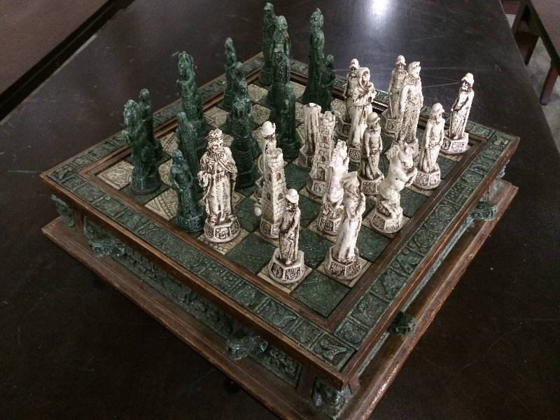 lot 69 image: Gorgeous Unique Chess Set
