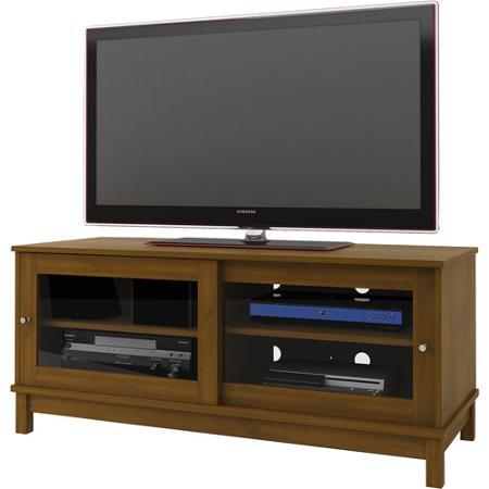 lot 210 image: Mainstays TV Stand for TVs up to 55 - Resort Cherry