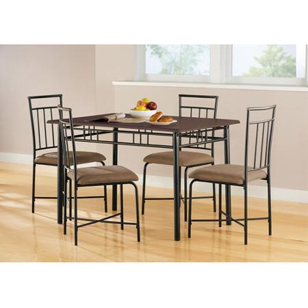 lot 217 image: Mainstays 5-Piece Wood and Metal Dining Set - Espresso