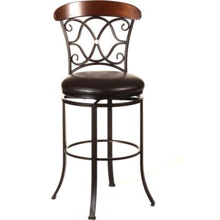 lot 225 image: Hillsdale Dundee Swivel Counter Height Stool, Dark Coffee