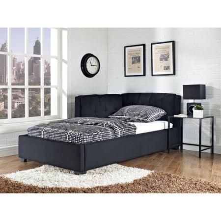 lot 237 image: Lounge Twin Bed, Black (Box 1 of 2)