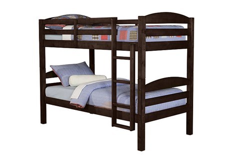 lot 247 image: Walker Edison BWSTOTES - Twin  Twin Bunk Bed - Espresso