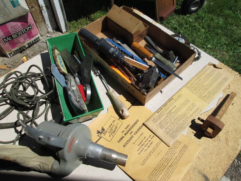Lot of assorted tools and a vintage...