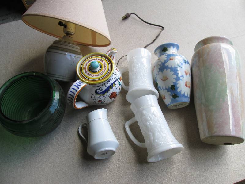 Lot of vintage glass and vases...