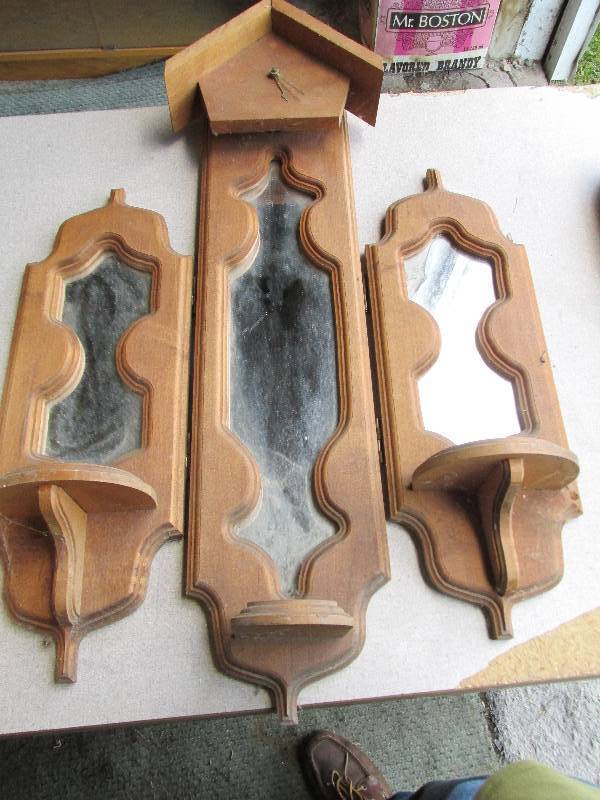 Set of 3 mirrored wall hangings...