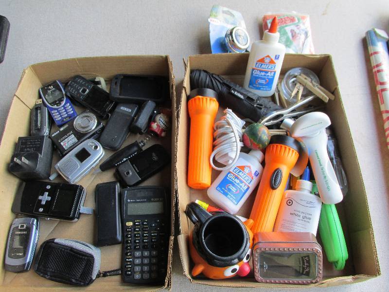 Lot of cell phones, calculators, sc...
