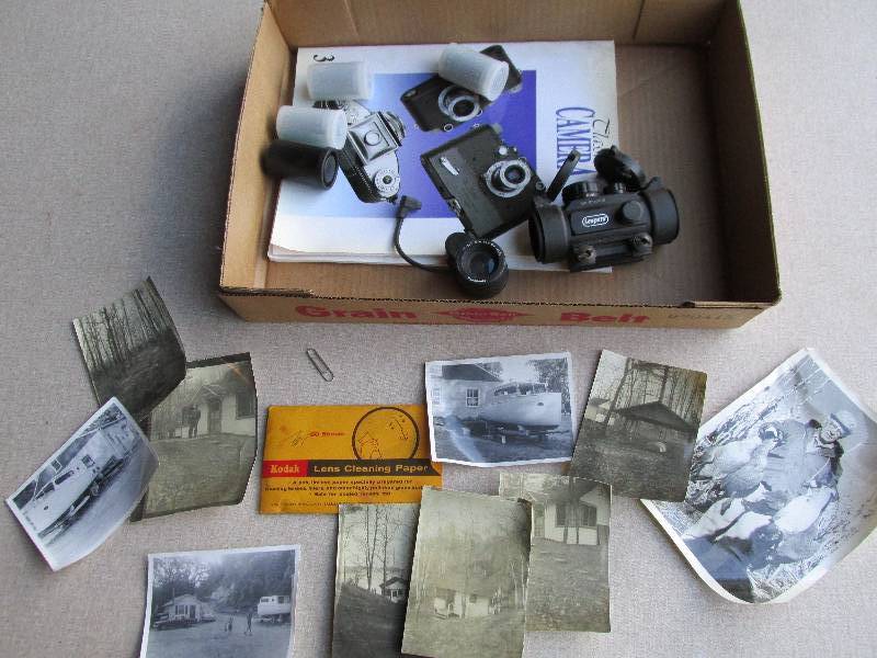 Camera lenses, film and vintage pho...