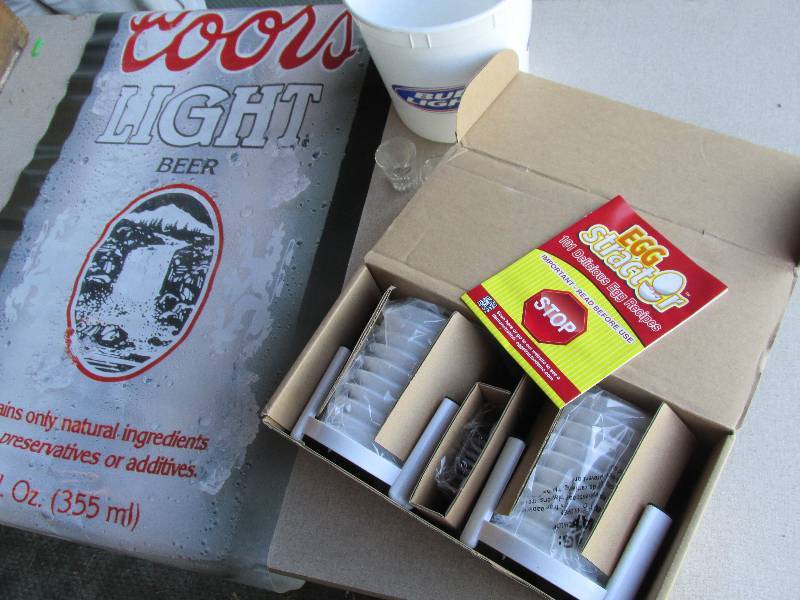 Coors poster, Bud Bucket with shot ...