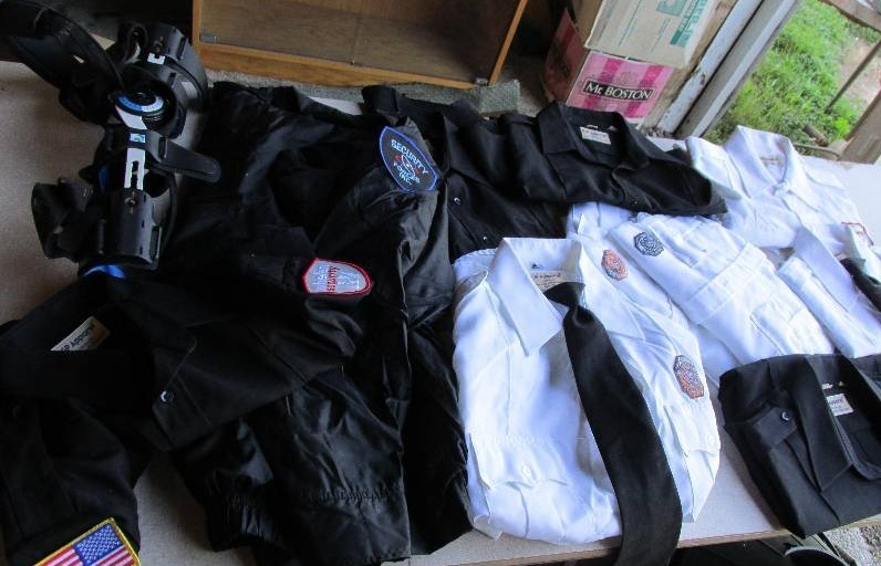 Lot of security guard uniforms, nea...
