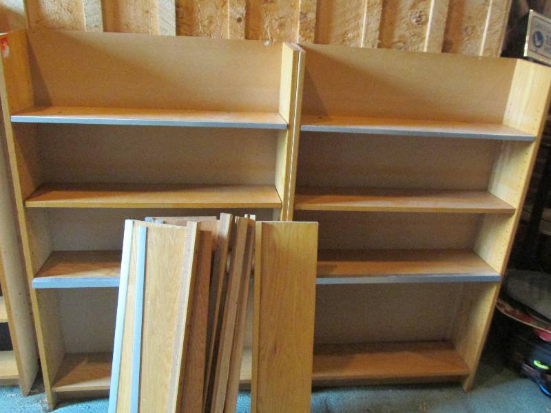 Pair of bookshelves with extra shel...