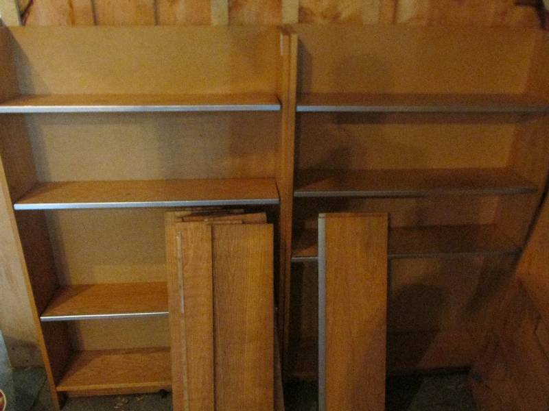 Pair of bookshelves with extra shel...