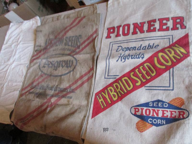 Seed corn bags, Pioneer and Asgrow... | Collector, Tools, Crafts ...