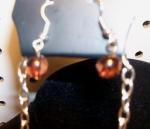 Gold and Brown Necklace and  Earrings