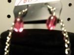 Pink and Silver Necklace with Earrings