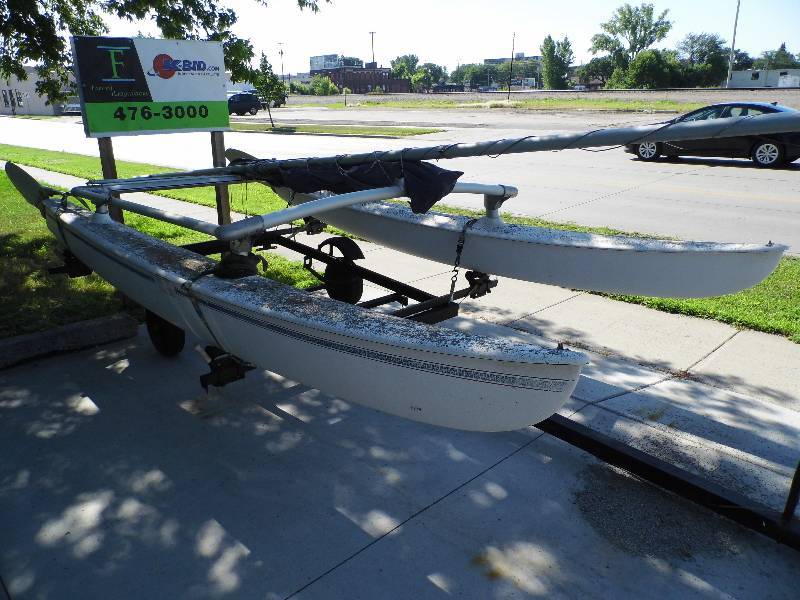 1976 Hobie Cat Sail Boat with Trailer