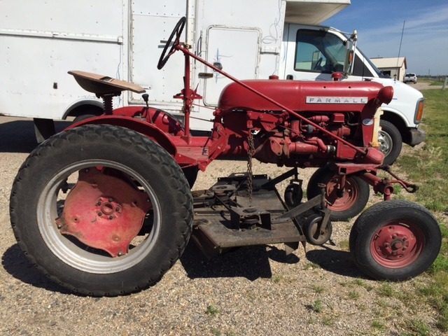 1937 INTERNATIONAL CUB WITH BELLY MOWER