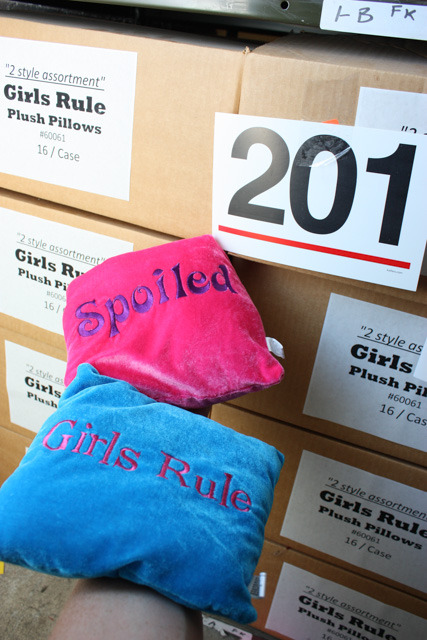 lot 201 image: �Girls Rule� Pillows