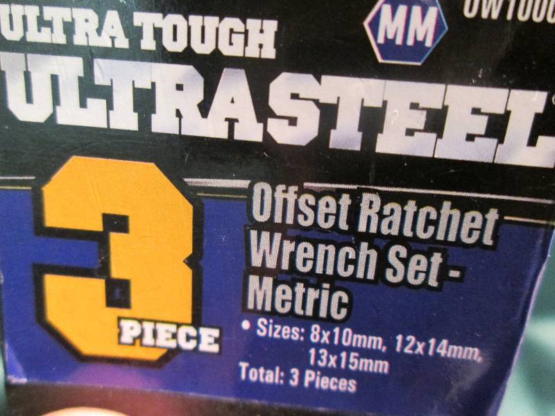 lot 94 image: Ultra tough ultra steel 3 pc. Offse...