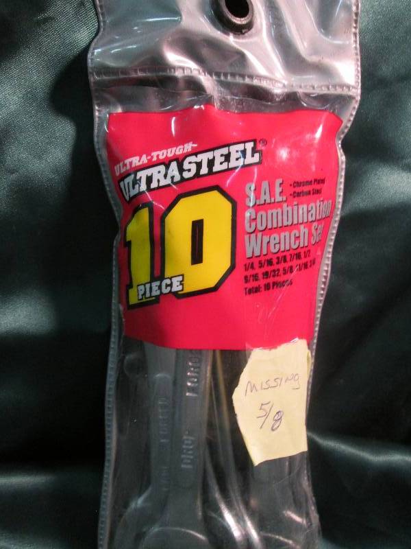 lot 198 image: Ultra tough ultra steel 10 pc. SAE ...