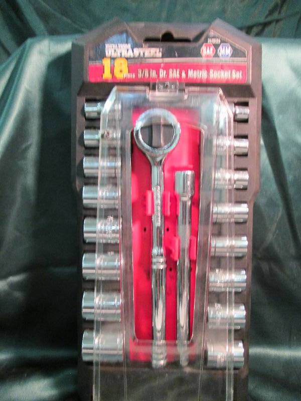 lot 277 image: Ultra tough ultra steel 18 pc. 38 ...