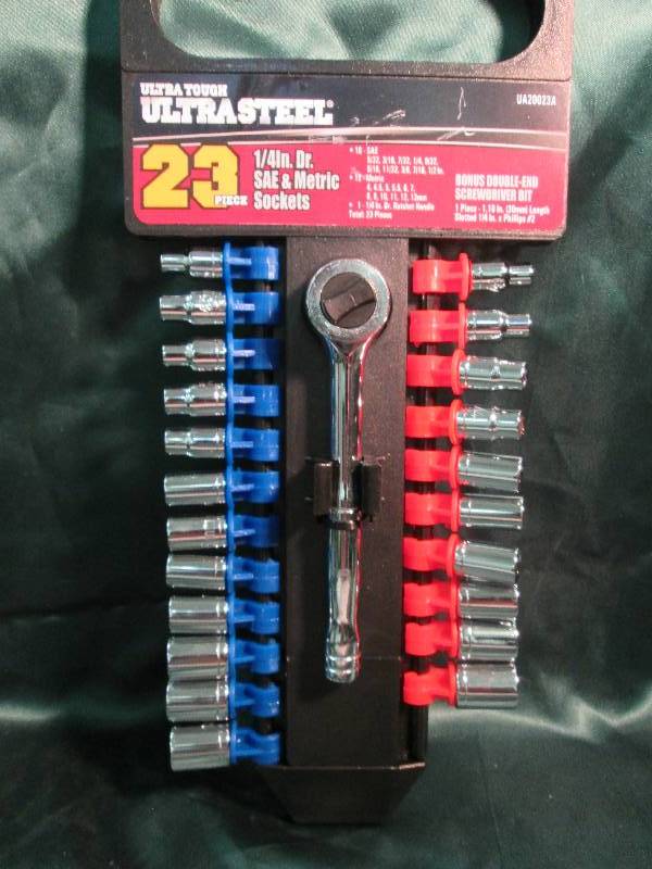 lot 291 image: Ultra tough ultra steel 23 pc. 14 ...