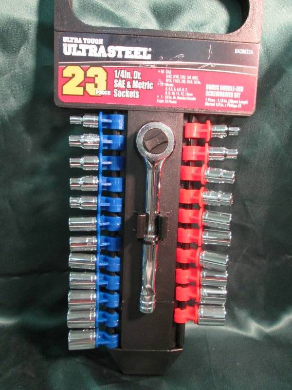 lot 292 image: Ultra tough ultra steel 23 pc. 14 ...