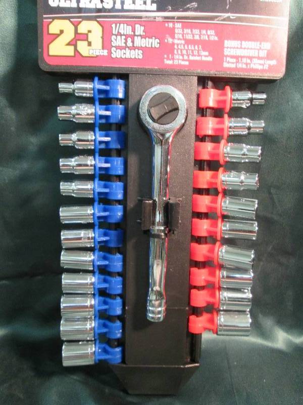 lot 295 image: Ultra tough ultra steel 23 pc. 14 ...